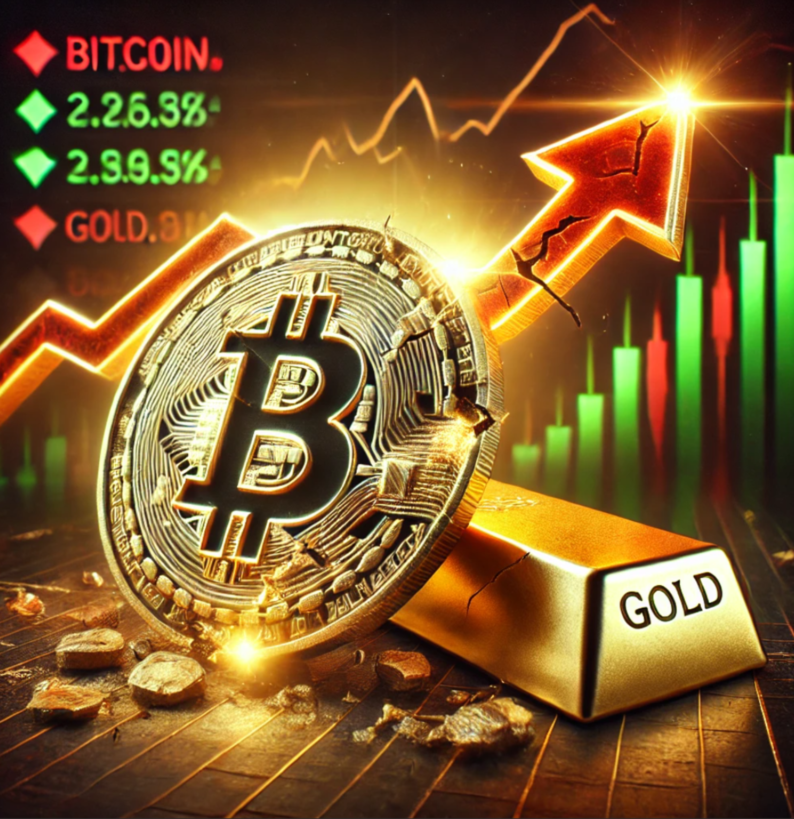 Bitcoin-to-Gold Ratio Crashes Below 12-Year Support as Gold Hits Record $3K